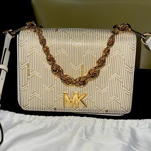 White and Gold Michael Kors Bag